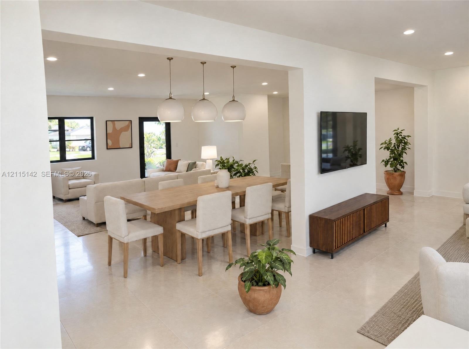 VIRTUAL RENDERING, NOT AN ACTUAL PHOTO. HOME IS UNDER CONSTRUCTION. Dining area shown as proposed per permitted plans; final construction, finishes, landscaping and furnishings may differ. Buyer to verify with developer.
