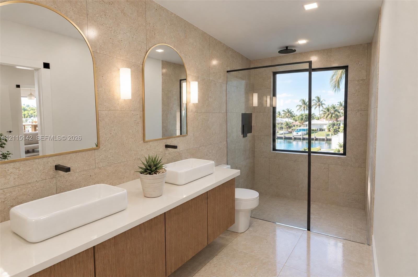 VIRTUAL RENDERING, NOT AN ACTUAL PHOTO. HOME IS UNDER CONSTRUCTION. Primary bathroom shown as proposed per permitted plans; final construction, finishes, landscaping and furnishings may differ. Buyer to verify with developer.