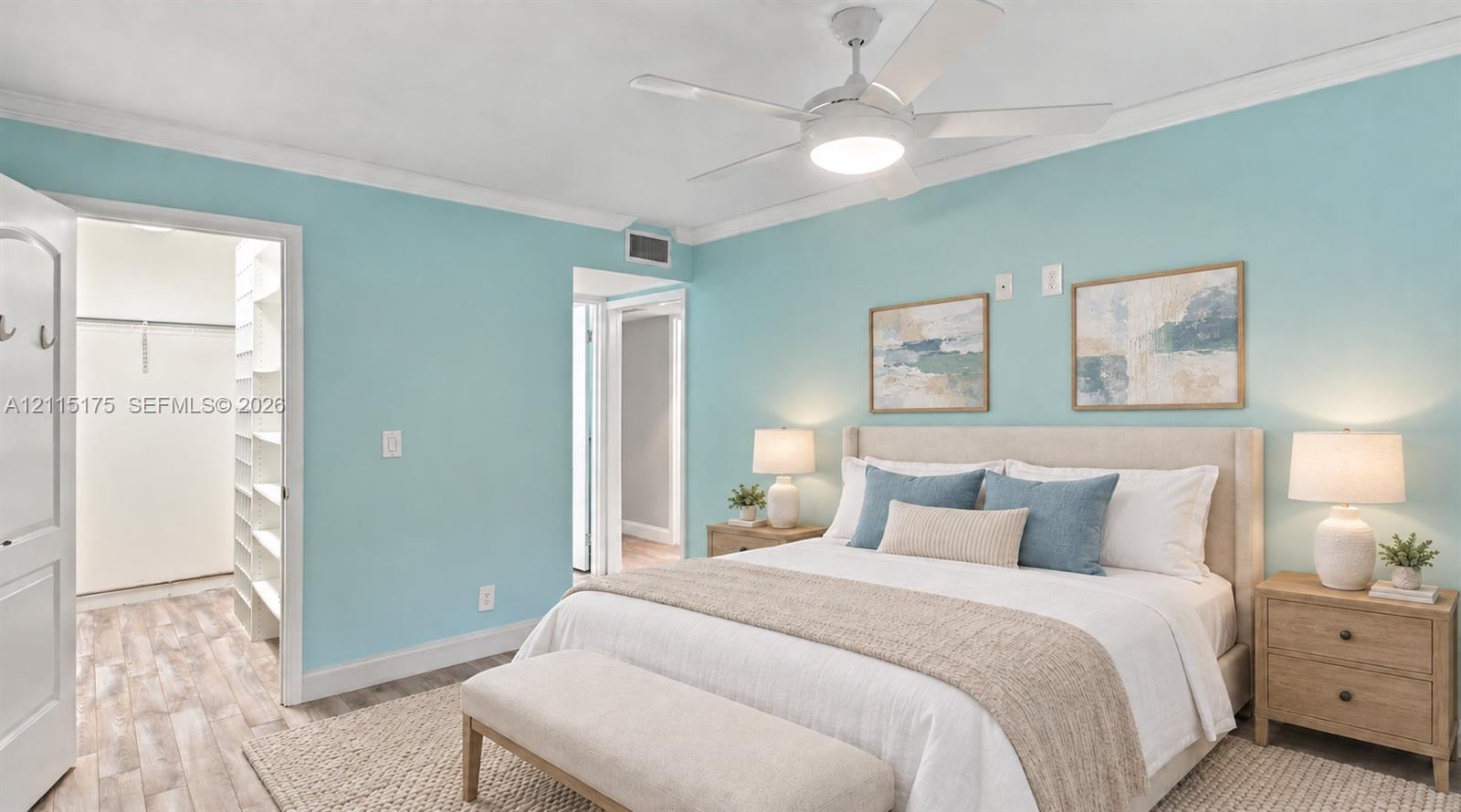 Alternative virtual staging of primary bedroom