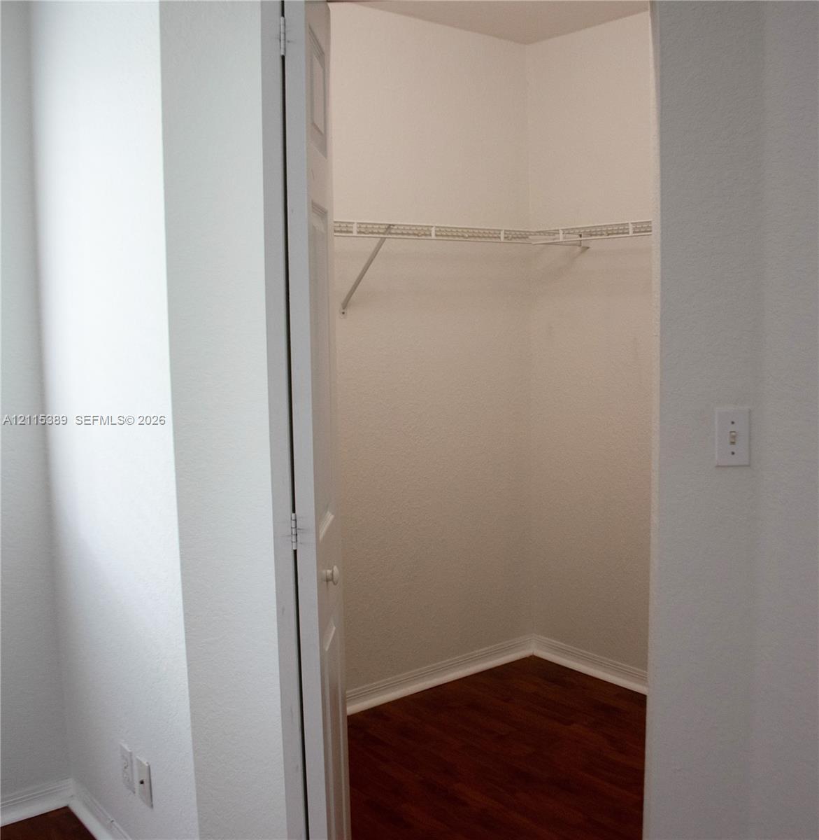 Walk-in closet second bedroom
