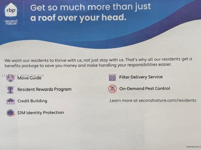 Resident Benefits Package Disclosure. Summarizing the administrative services and programs available to occupants of the property