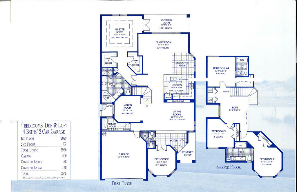5 BEDROOMS -- 4 FULL BATHS MASTER & ONE OTHER FULL BATH & BEDROOM ON THE GROUND FLOOR