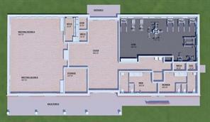 clubhouse floor plan with weight room and community open areas.