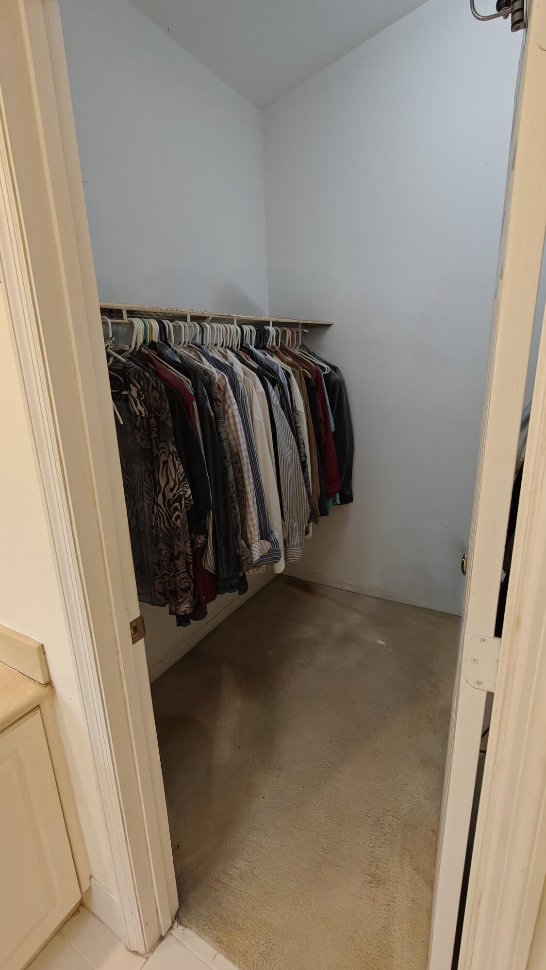 Primary bedroom inside bathroom walk-in closet