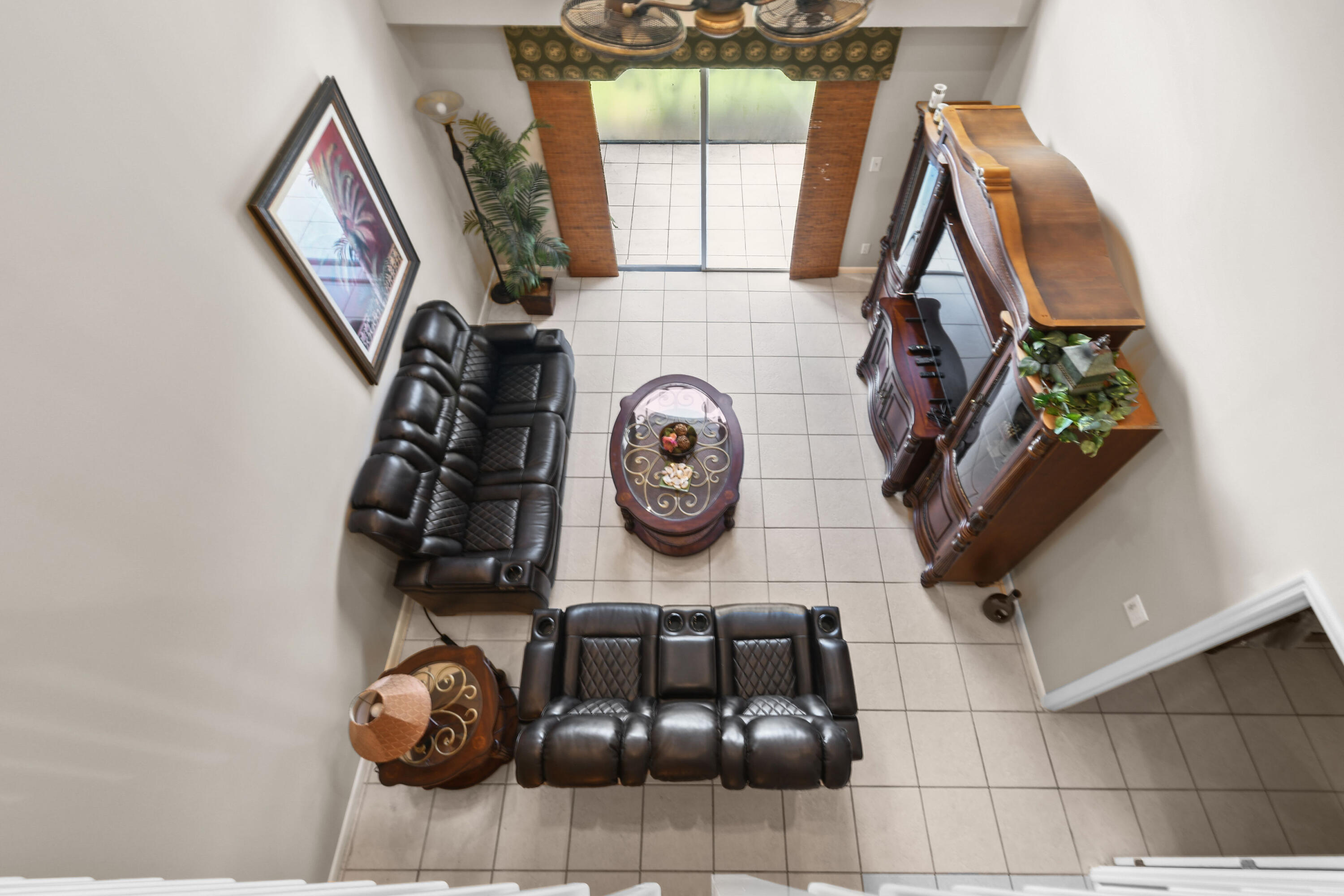 Living room view from loft Living room view from loft