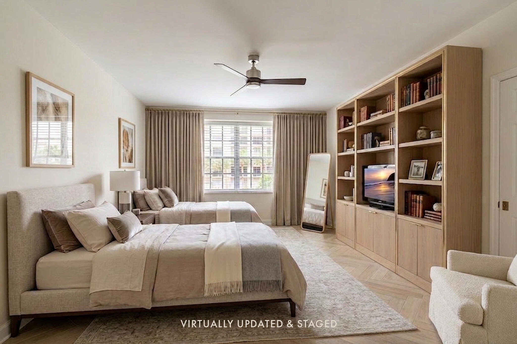 Virtually Renovated Second Bedroom