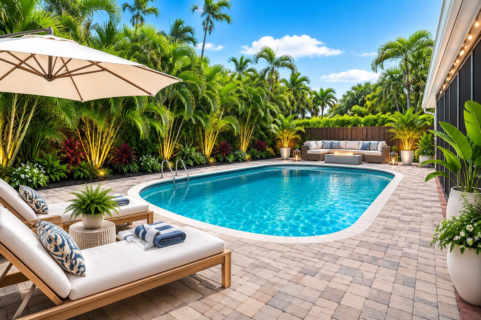 Virtual Staging of pool area