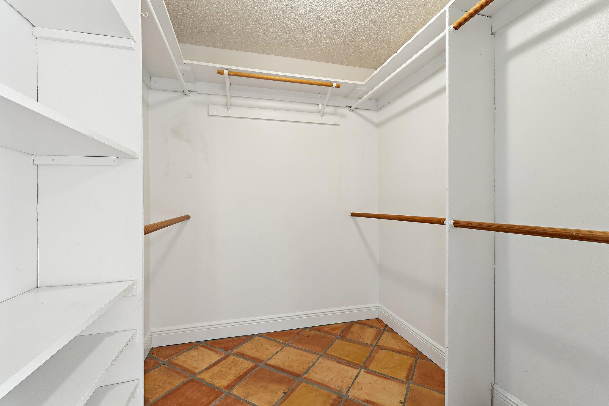Master walk in closet