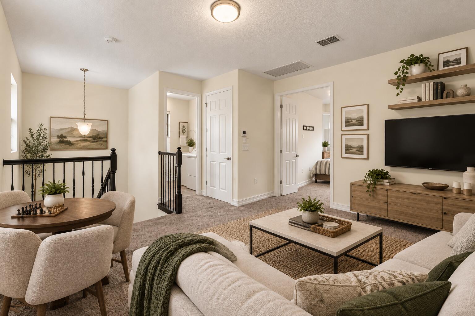 vitually staged loft