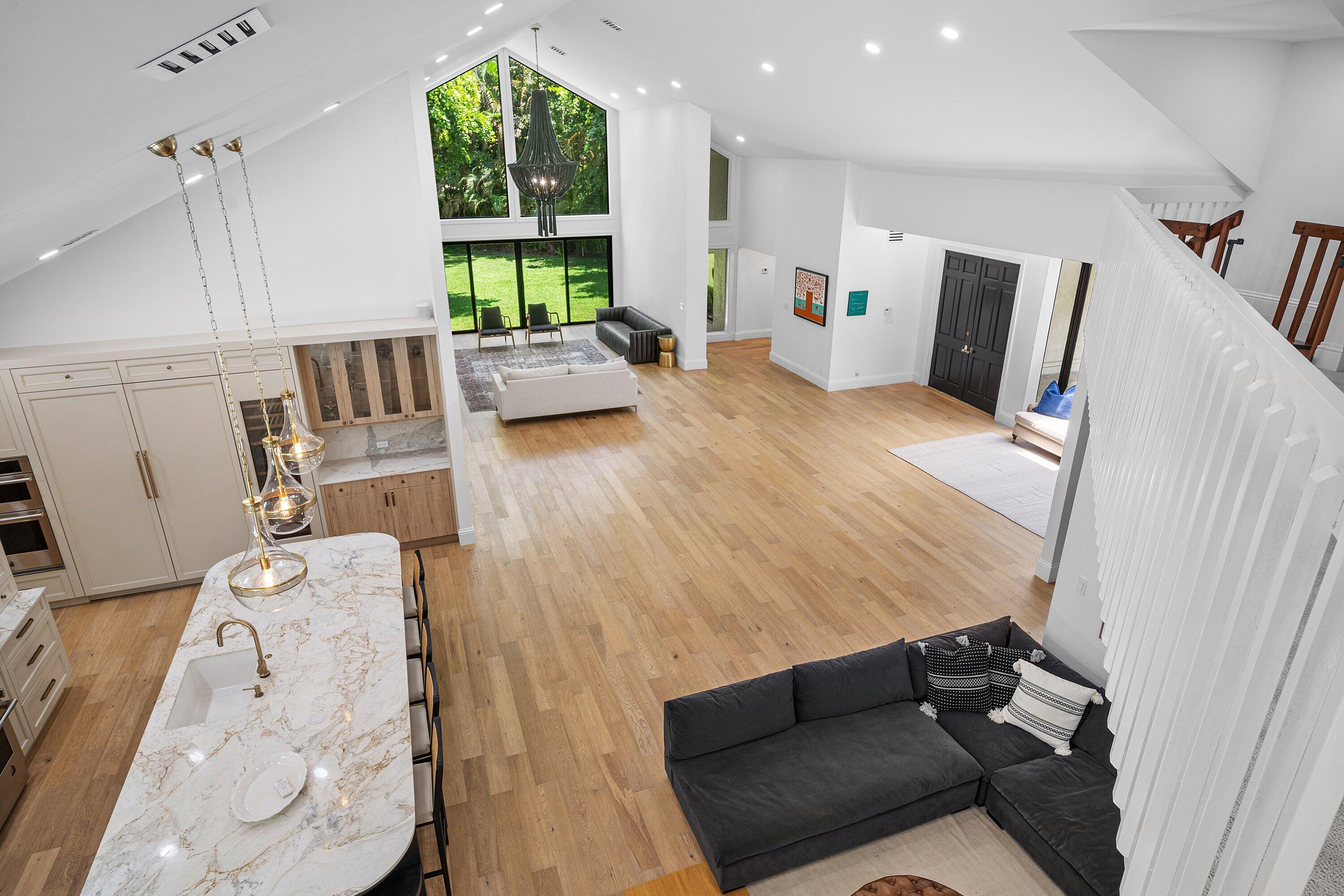Aerial view of main floor