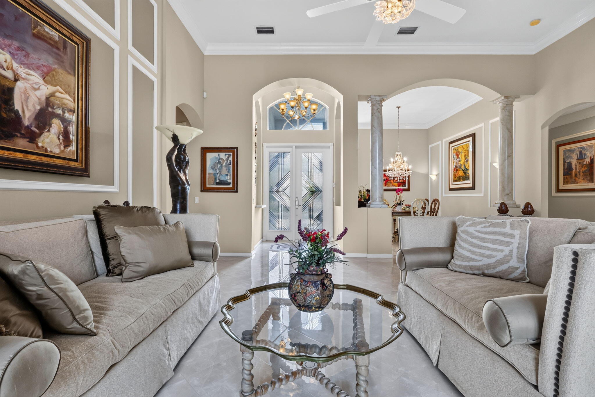 Large windows enhance the natural light..