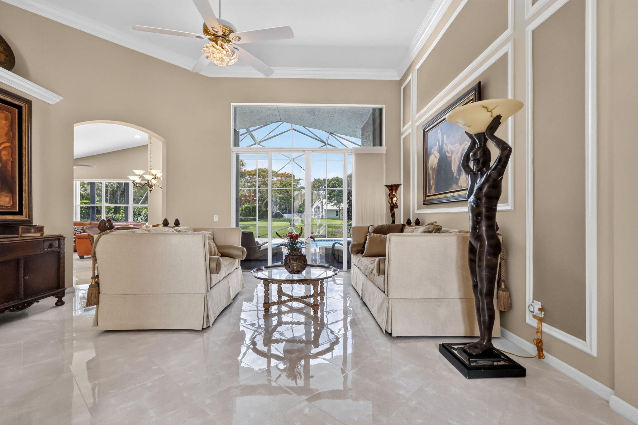 Lovely flooring throughout. The arches brings character & adds beauty to this lovely home. Lovely flooring throughout. The arches brings character & adds beauty to this lovely home.