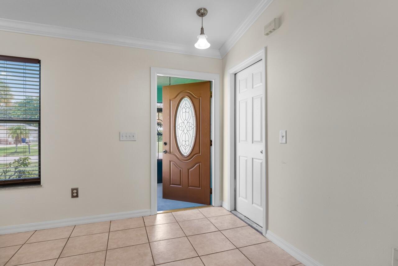 Entry Garage door on right
