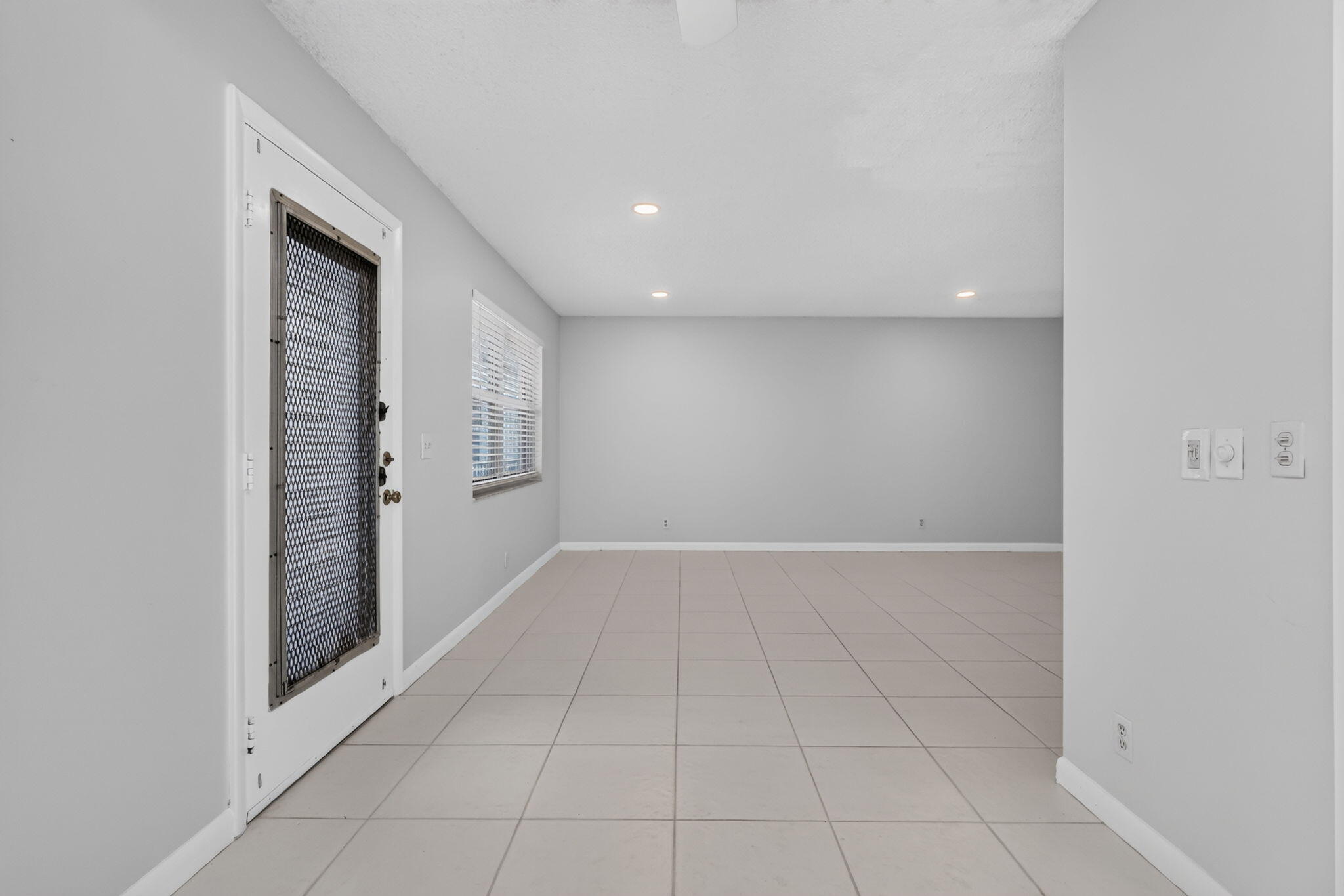 View of living room from kitchen