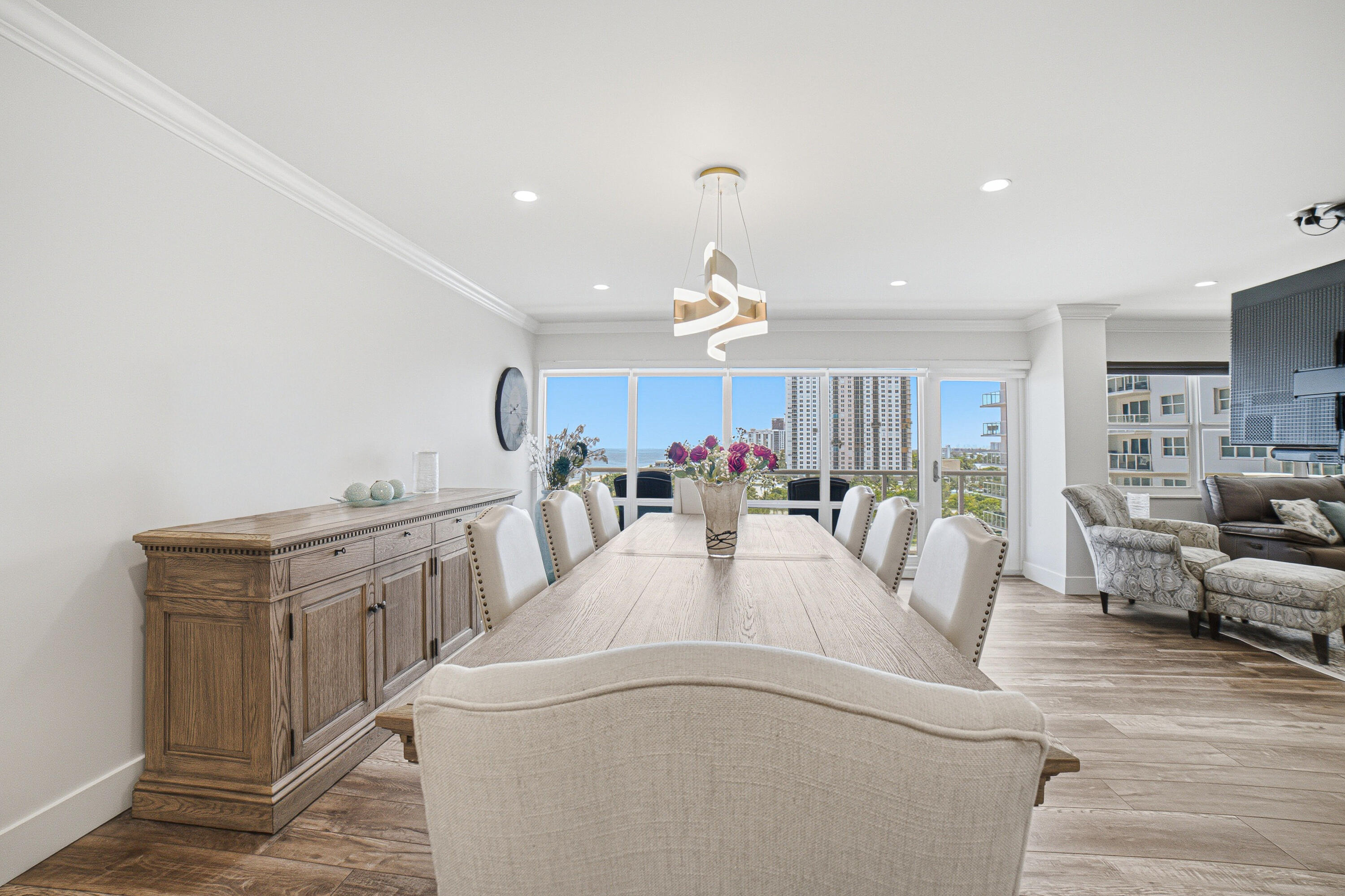 dining table seats ten comfortably