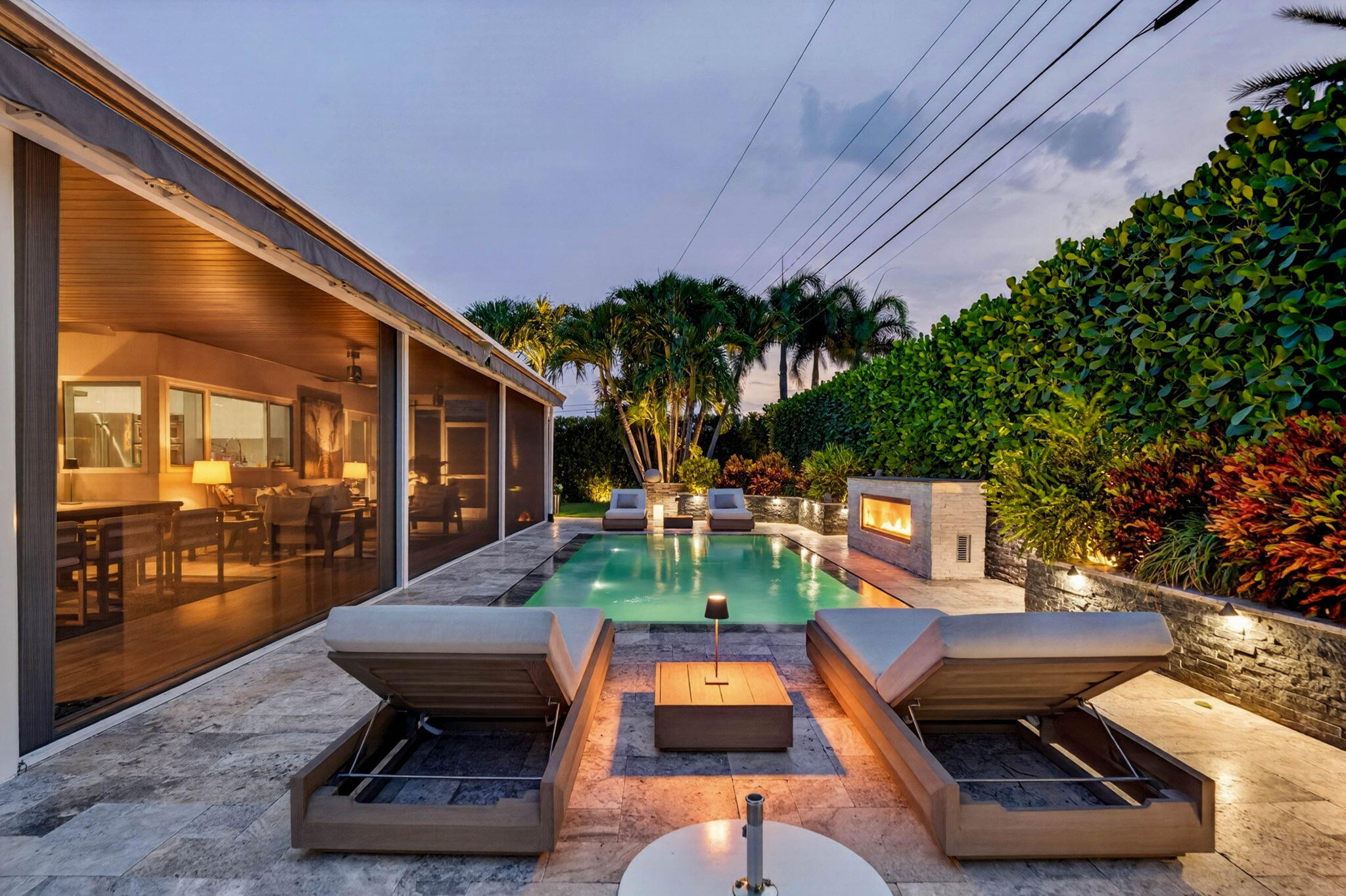 POOL VIEW AT NIGHT