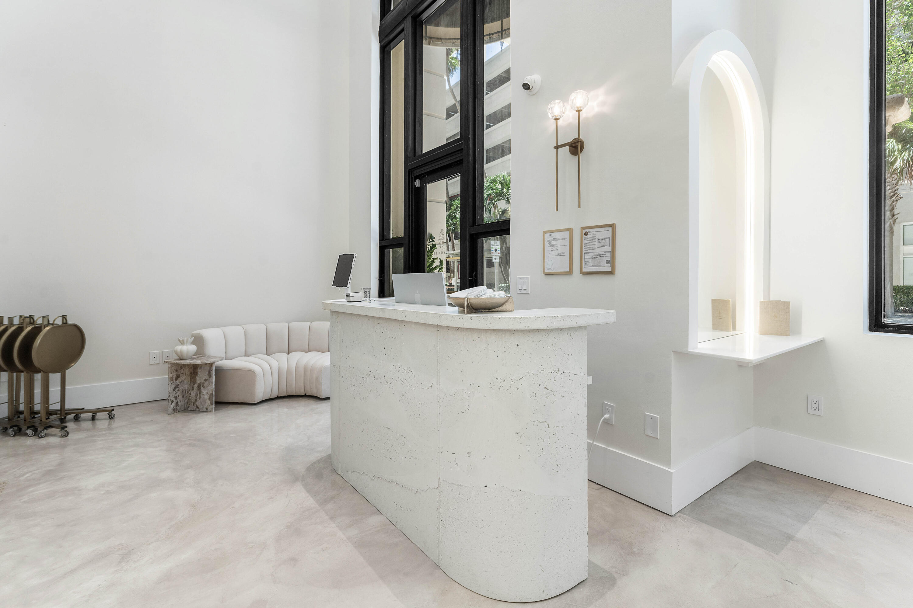Custom Stone Reception Area