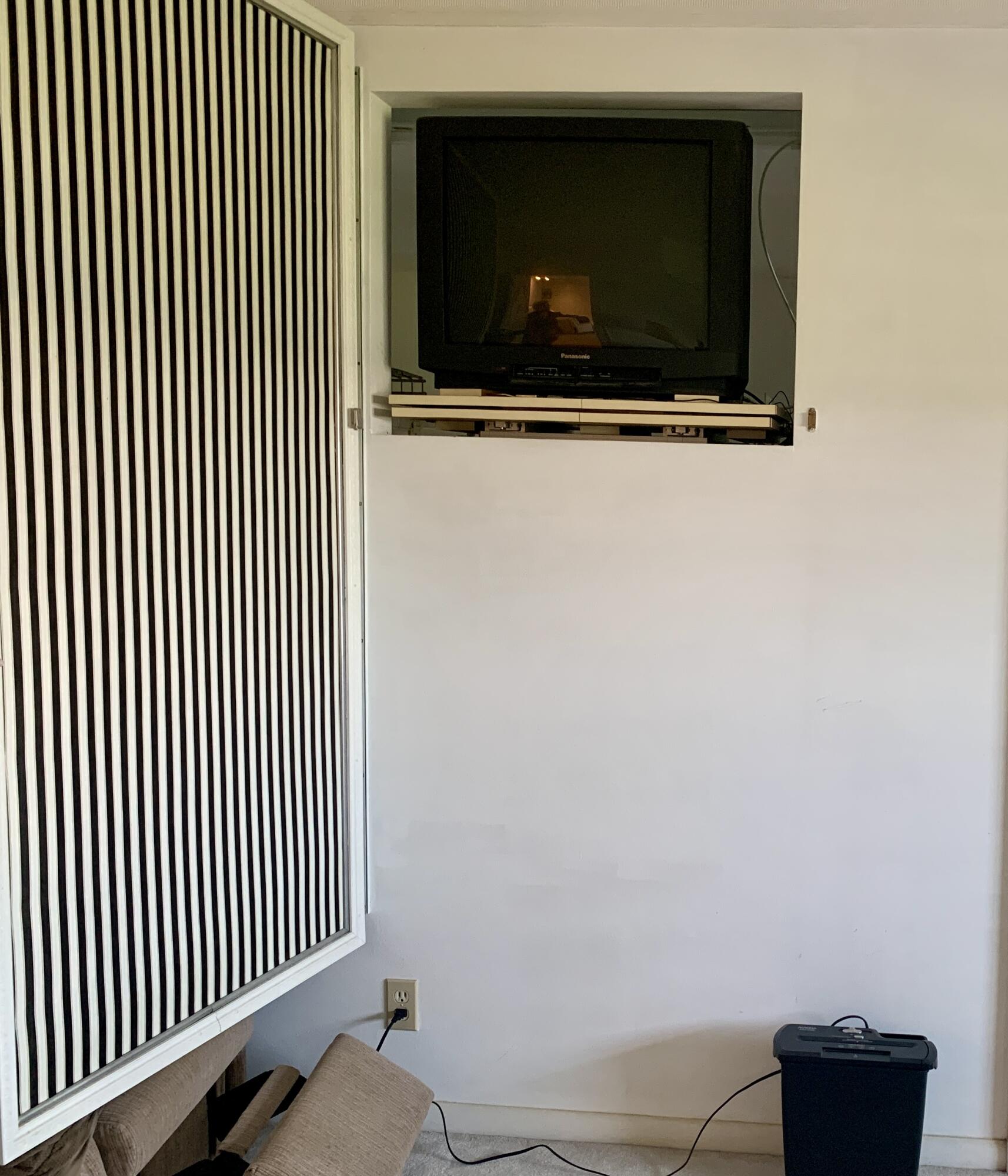 the hidden tv/safe location