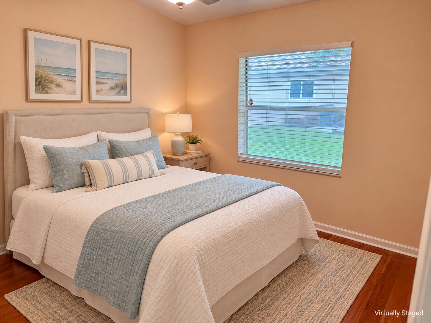 new blinds and virtually staged