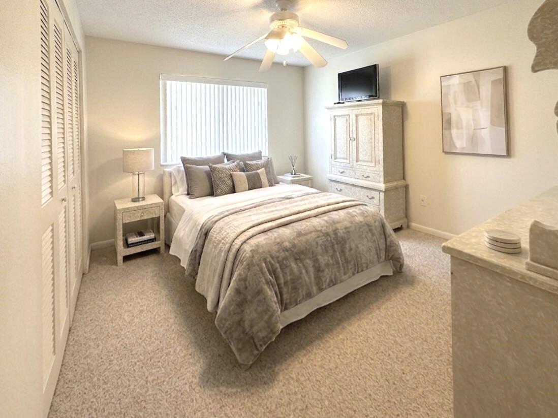 AI staged guest bedroom