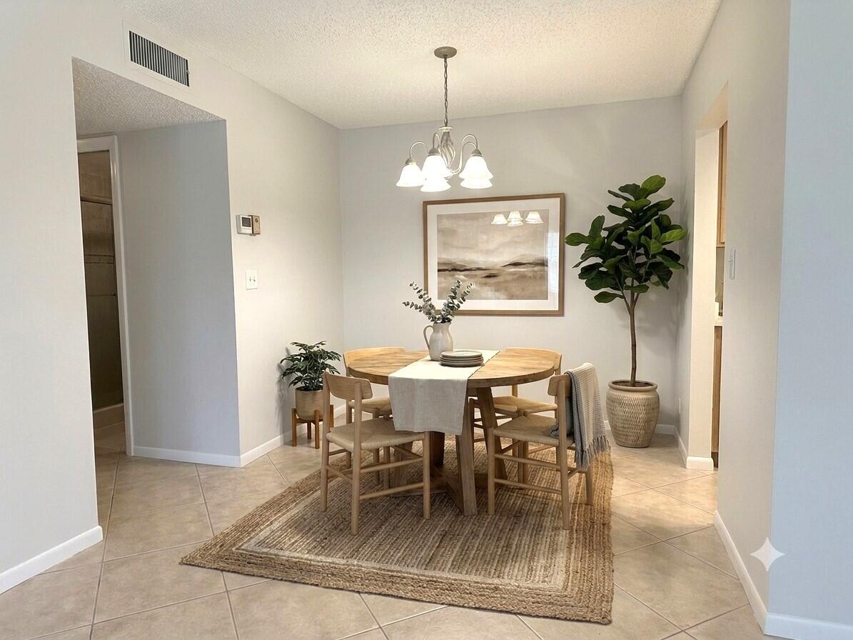 AI staged the dining area AI staged the dining area