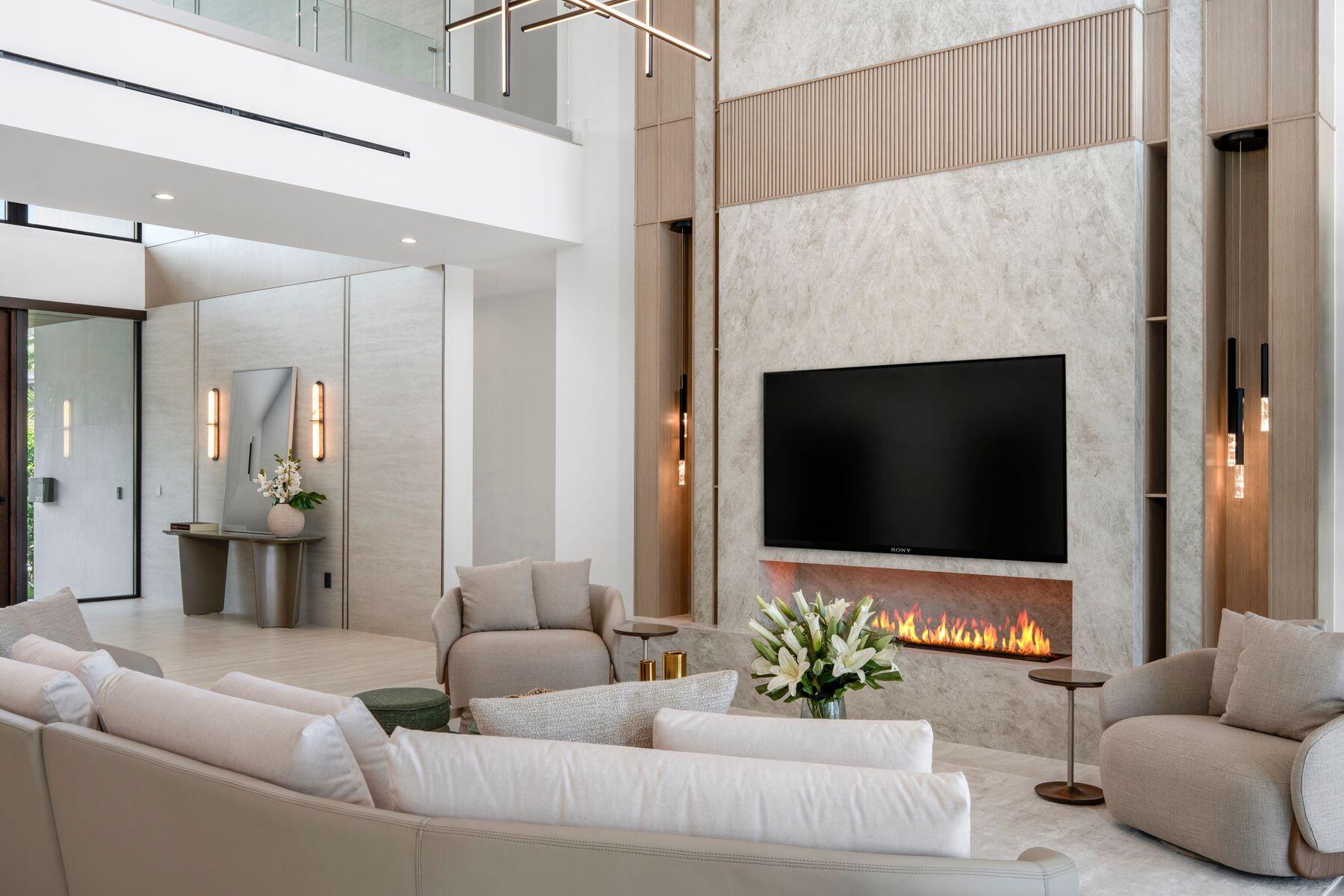 Stone & ALPI Wall | Vapor Fireplace