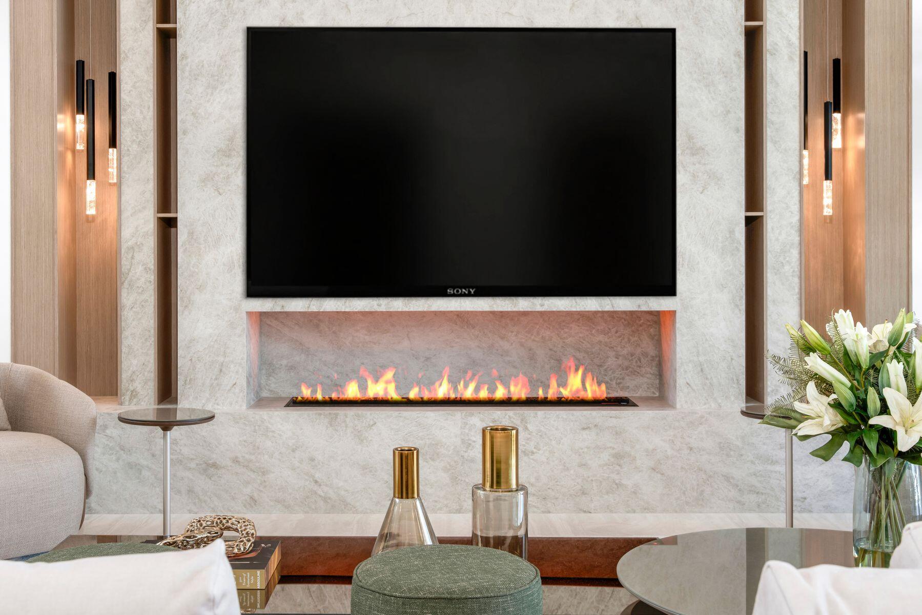 Stone & ALPI Wall | Vapor Fireplace