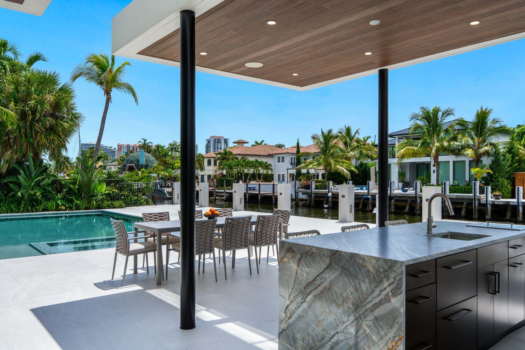Resort Pool, Summer Kitchen & 80' Dock