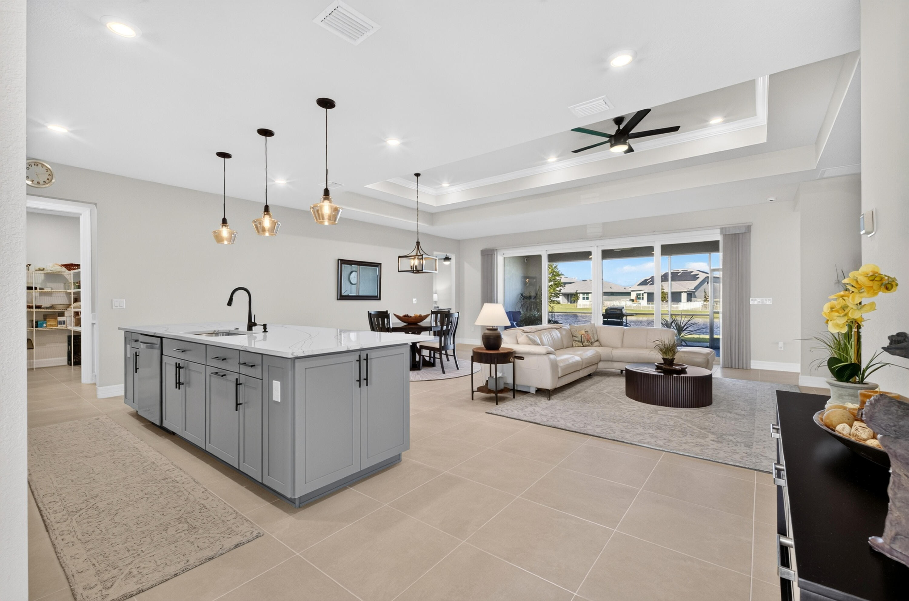 Open Concept Kitchen and Living Area