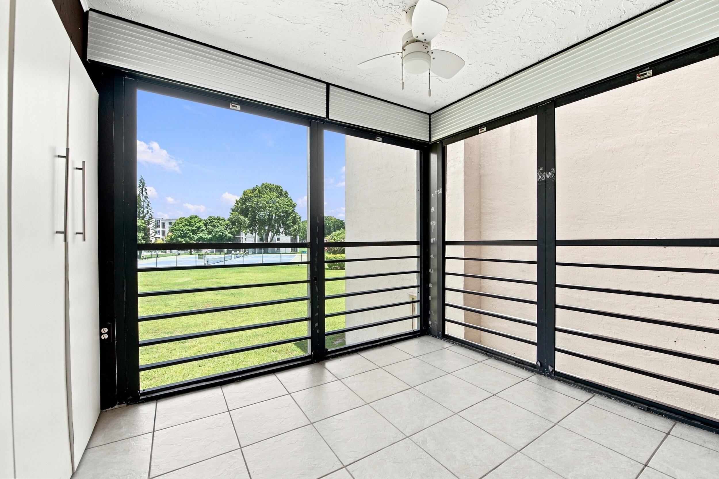 Screened-in Balcony with storage