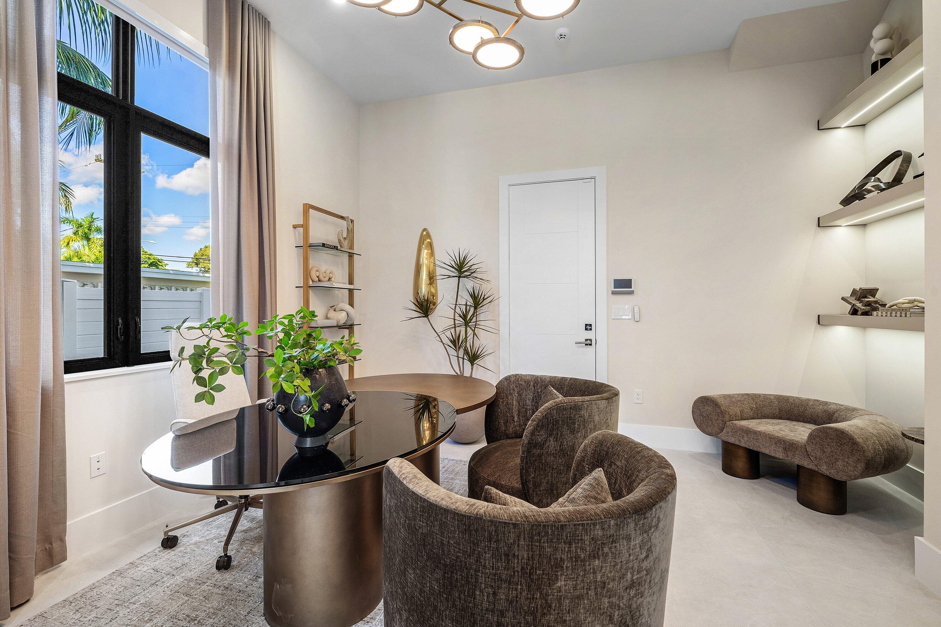 Office off clubroom and 1.5 Car Garage