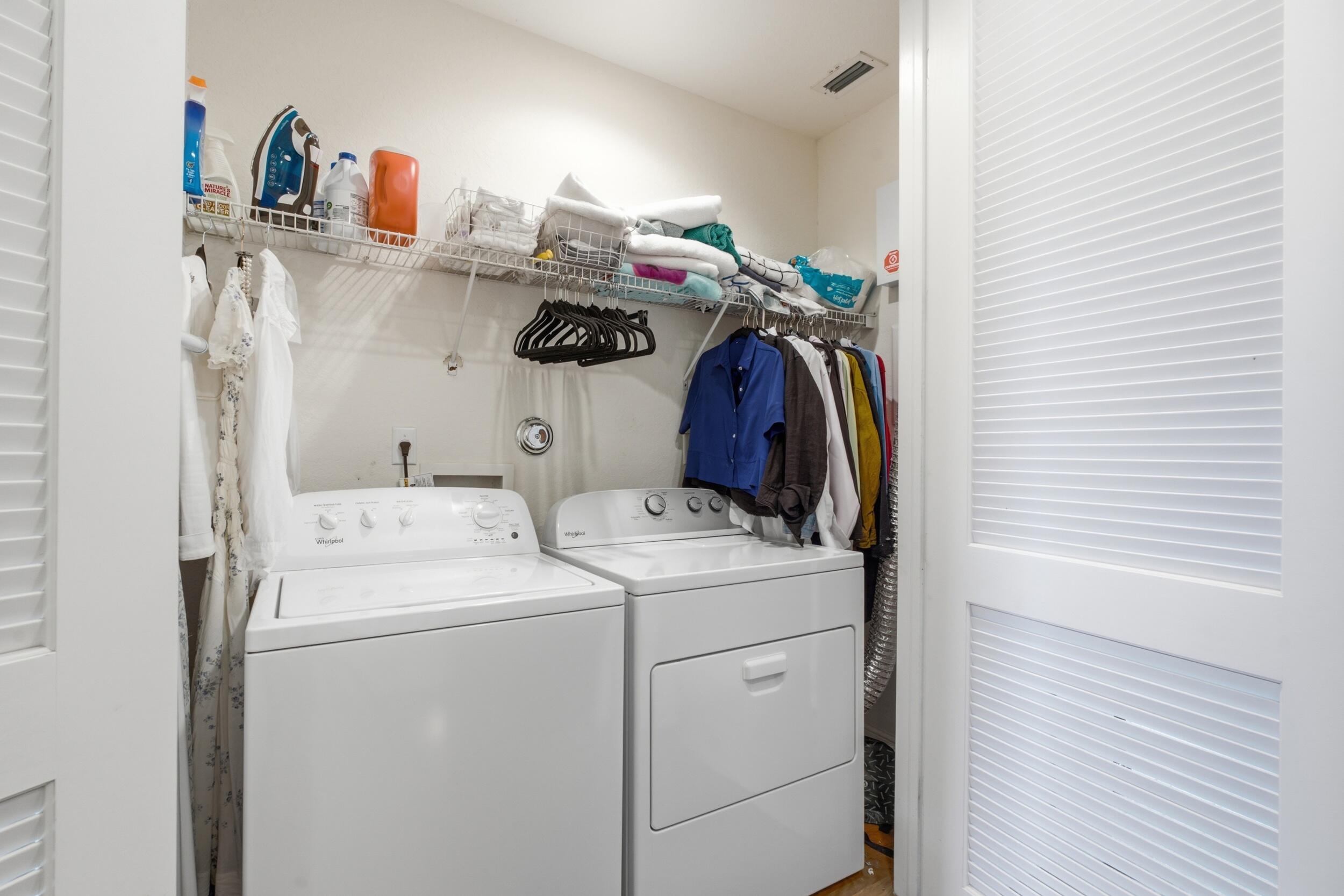 Laundry closet on 3rd floor