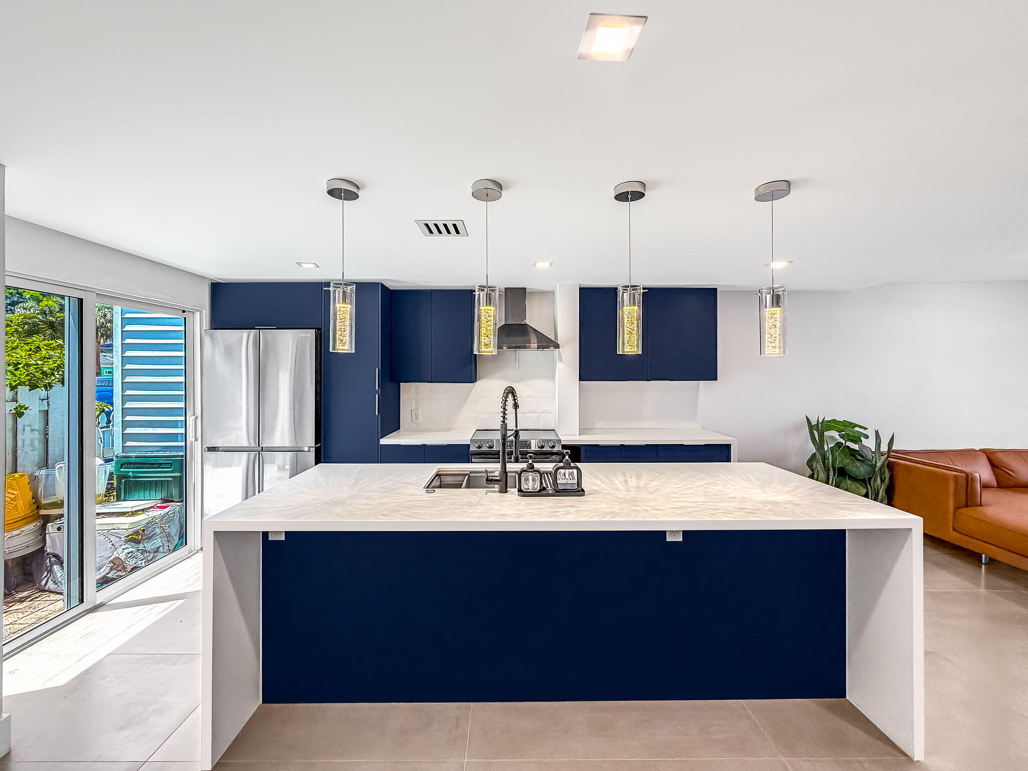 Beautifully updated kitchen with large island