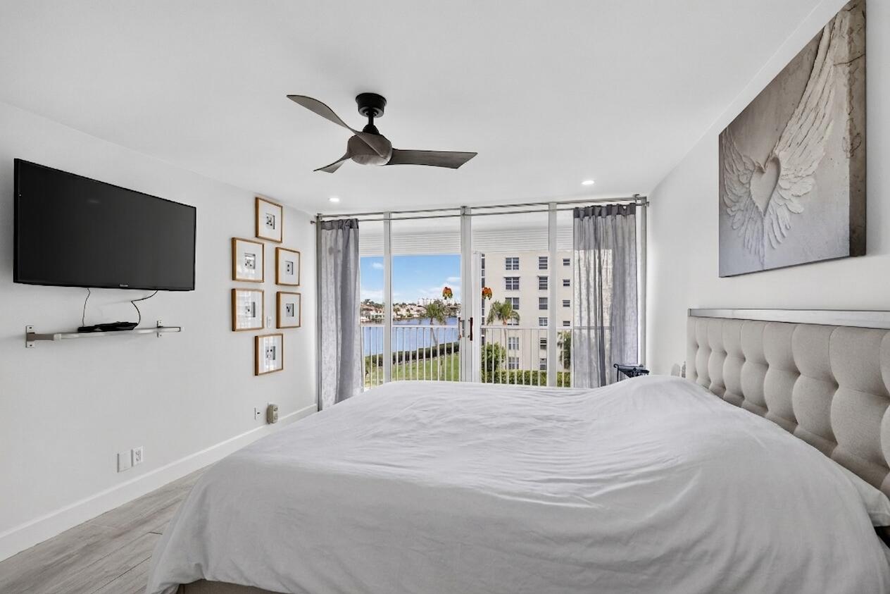 Master bedroom with view