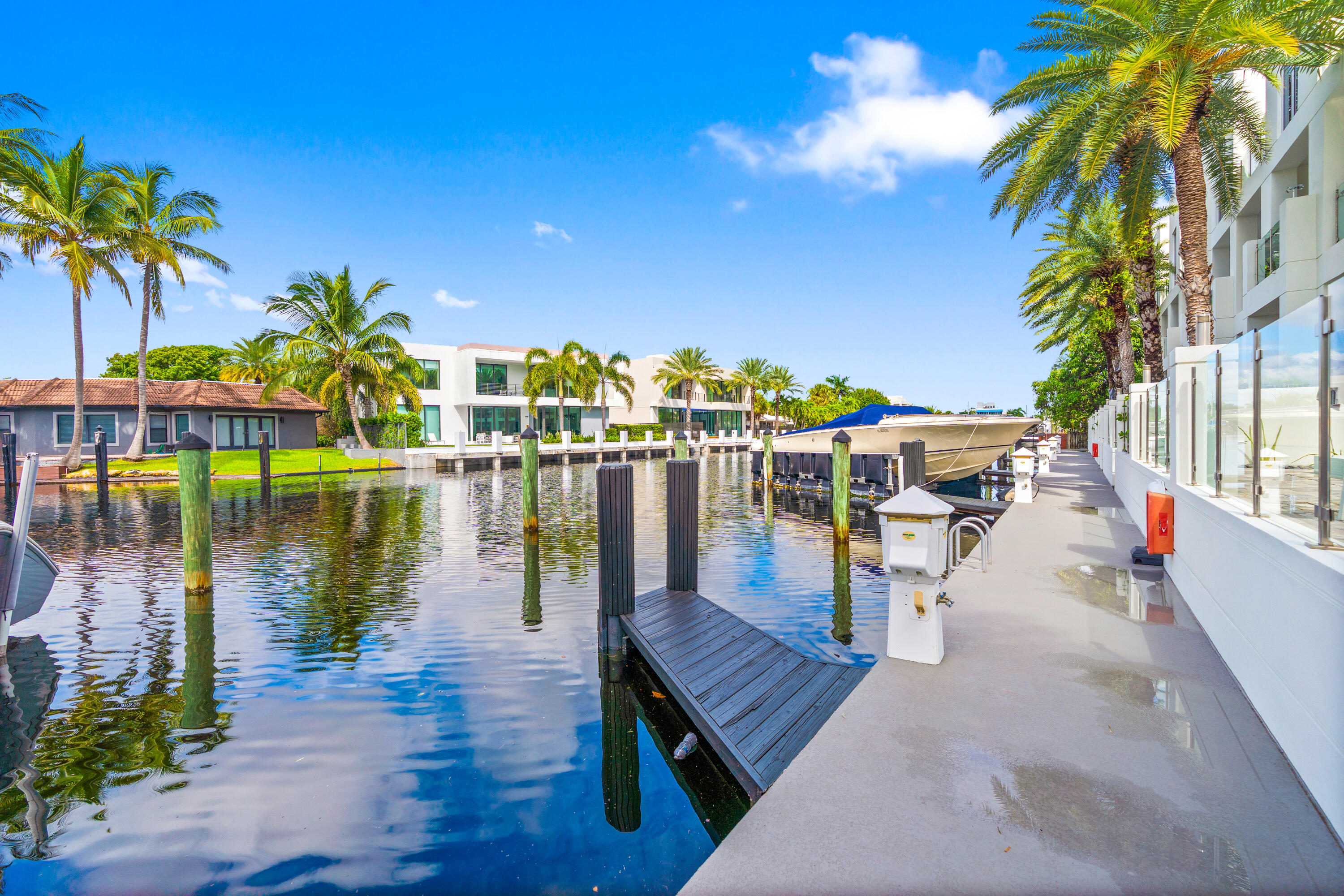 221 Shore Ct Community Dock A remarkable luxury townhome rental that redefines upscale living in the heart of Lauderdale By The Sea. This beautifully designed 3,027 sq. ft residence features 4 spacious beds & 4 baths, making it perfect for families or those who love to entertain.The home also offers an outdoor kitchen and BBQ area, along with a private plunge pool that invites relaxation and fun. For boating enthusiasts, a boat slip is also available for rent. Easy access to a plethora of amenities, beach, dining, & entertainment.