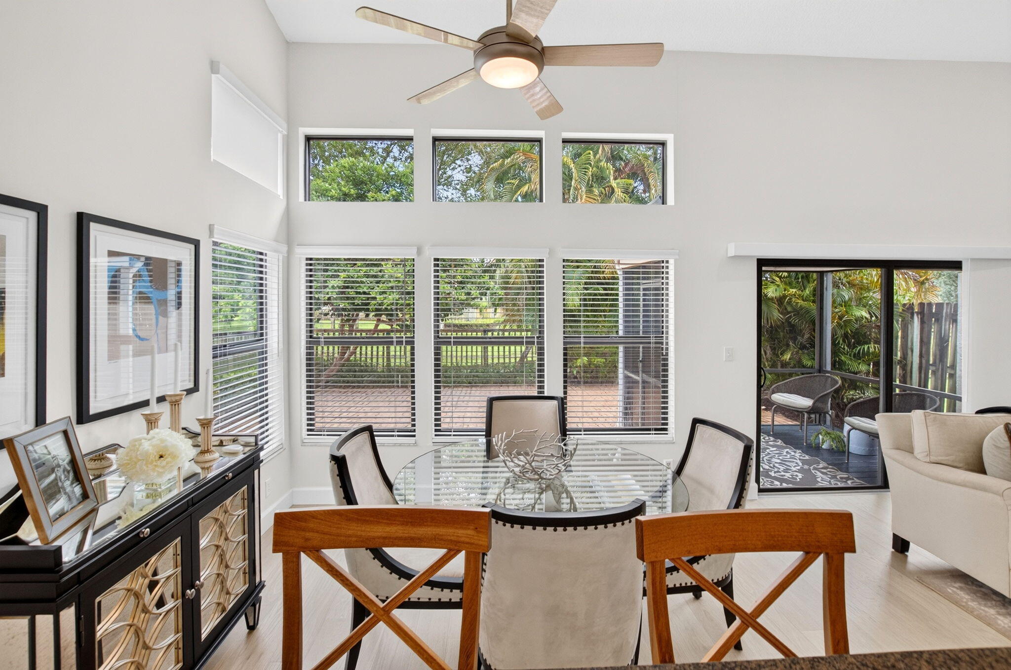 DINING ROOM WITH LAKE VIEWS