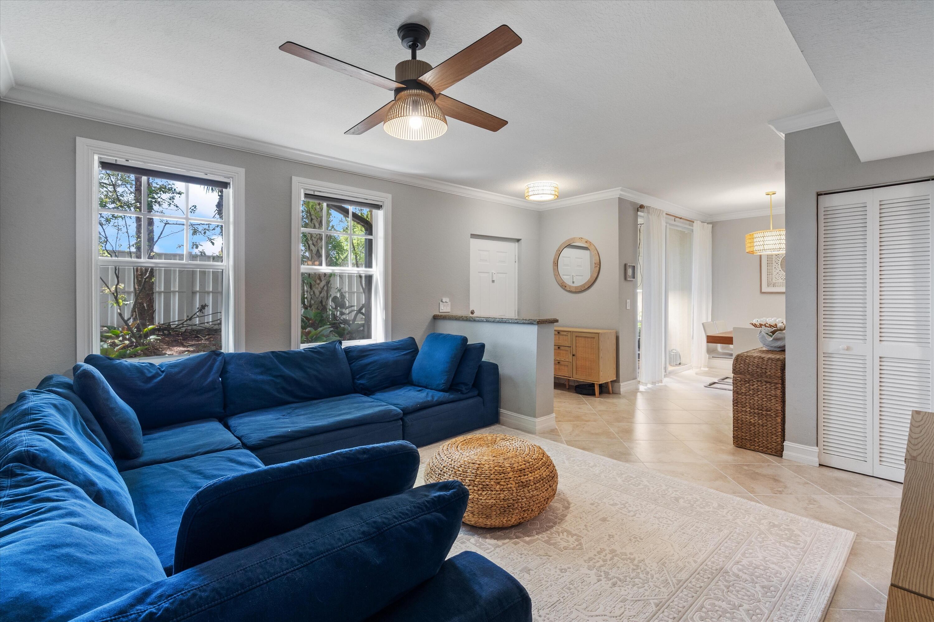 Living Room and Entryway and Dining Room