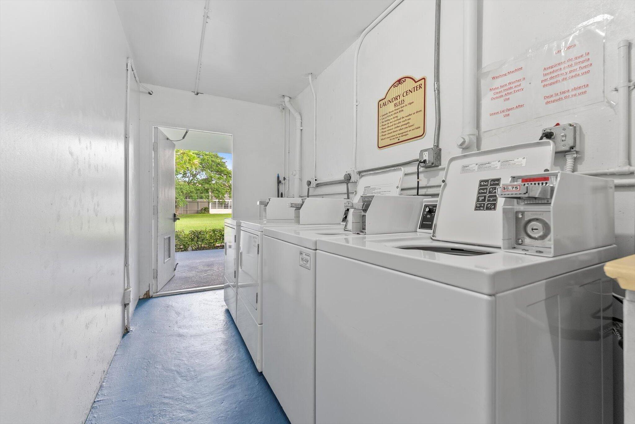 Laundry room next door to the unit.