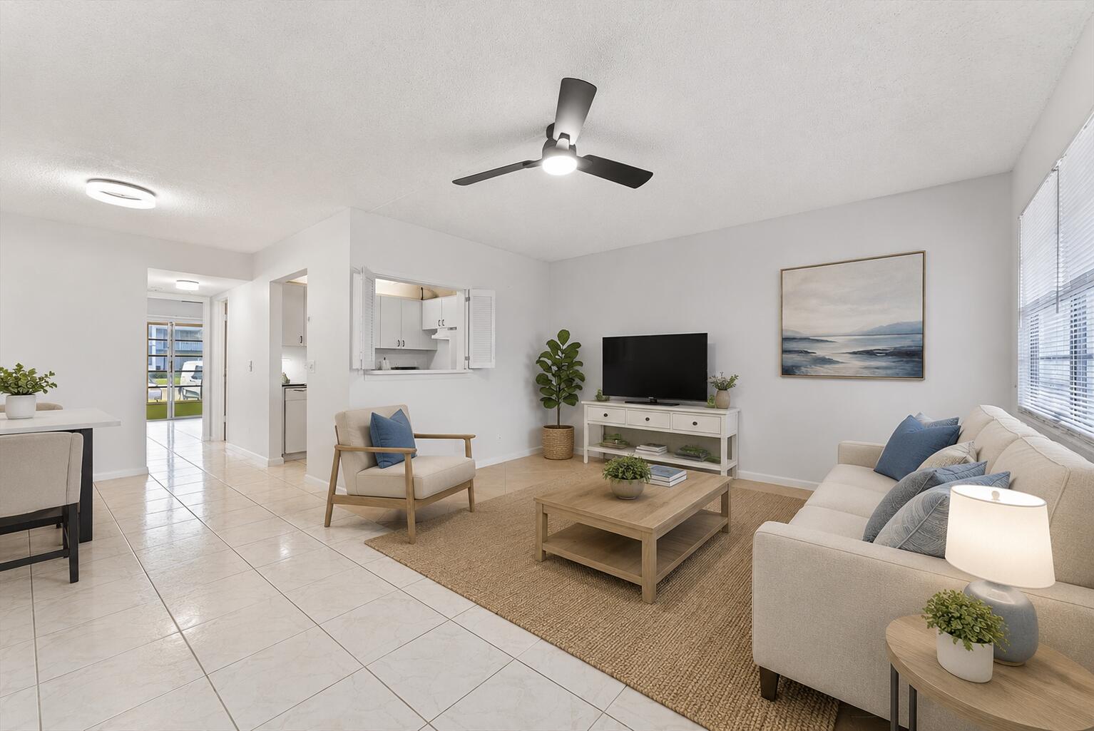 Living area virtually staged. Living area virtually staged.