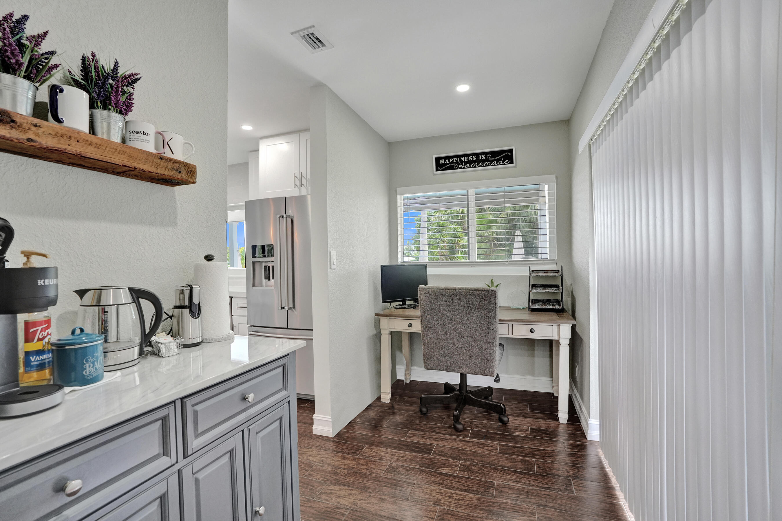 flex space adjacent kitchen