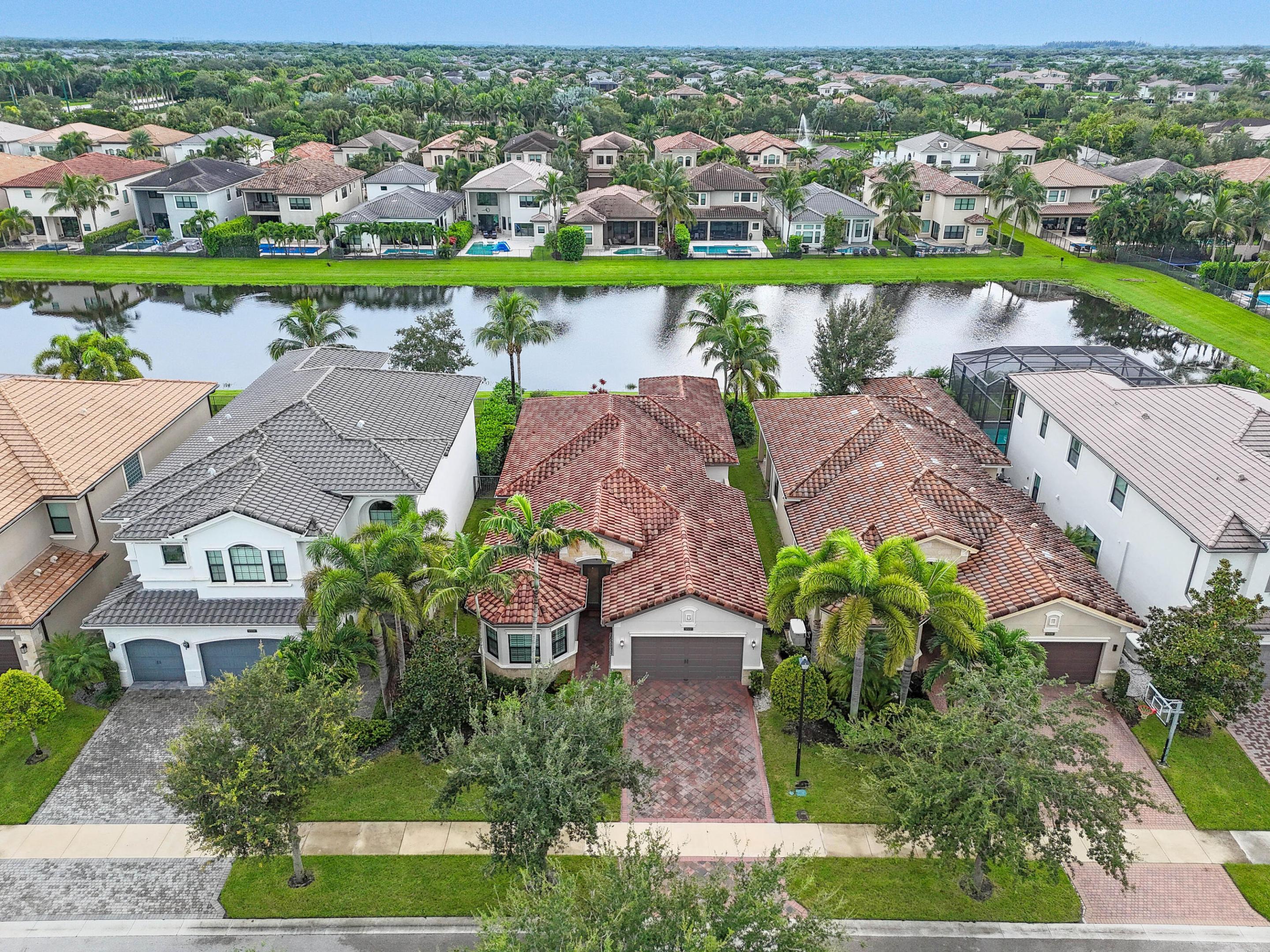 Aerial of Home on Lake