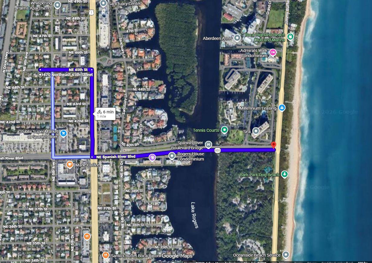 distance to beach