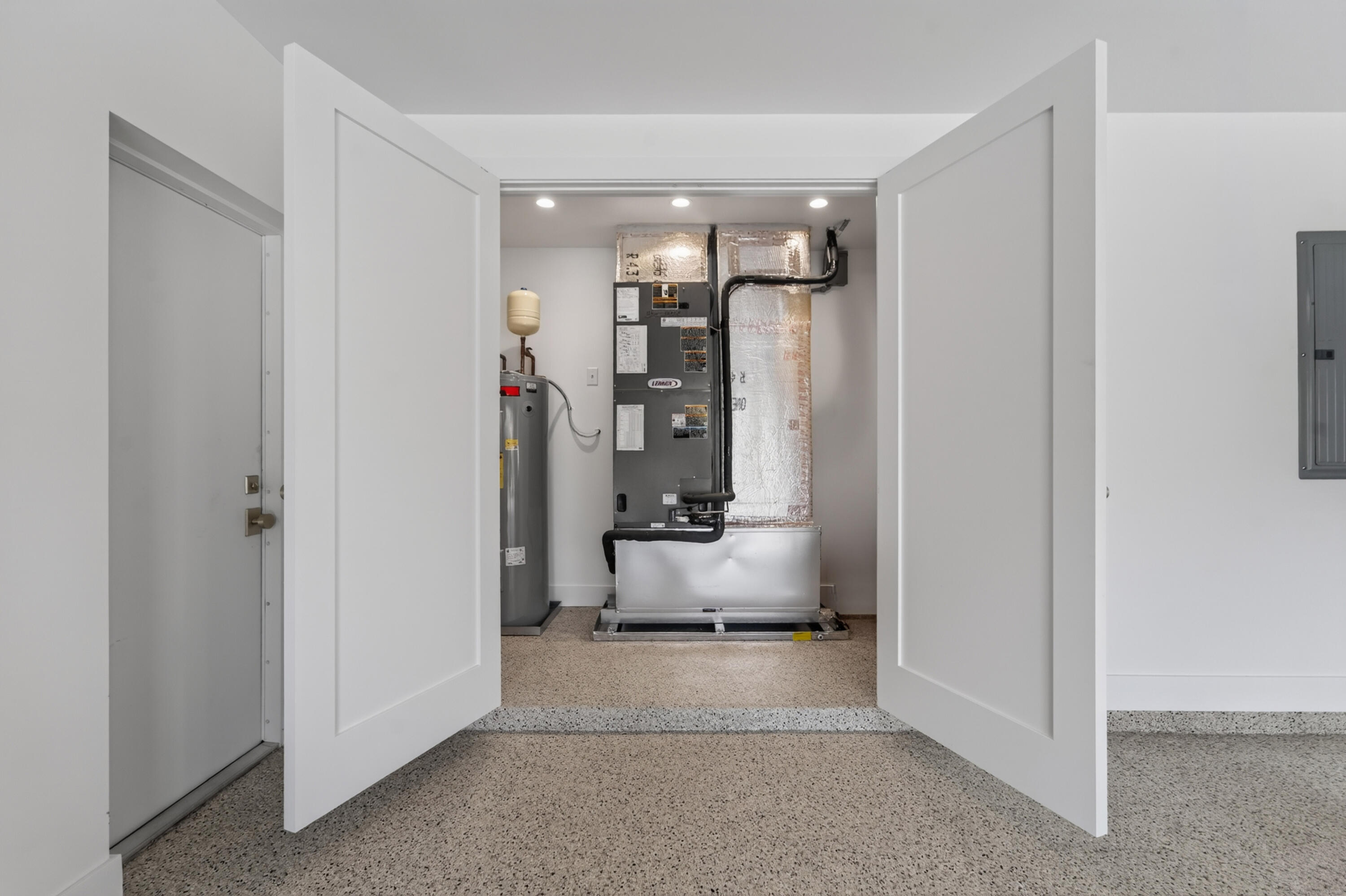 mechanical and storage closet