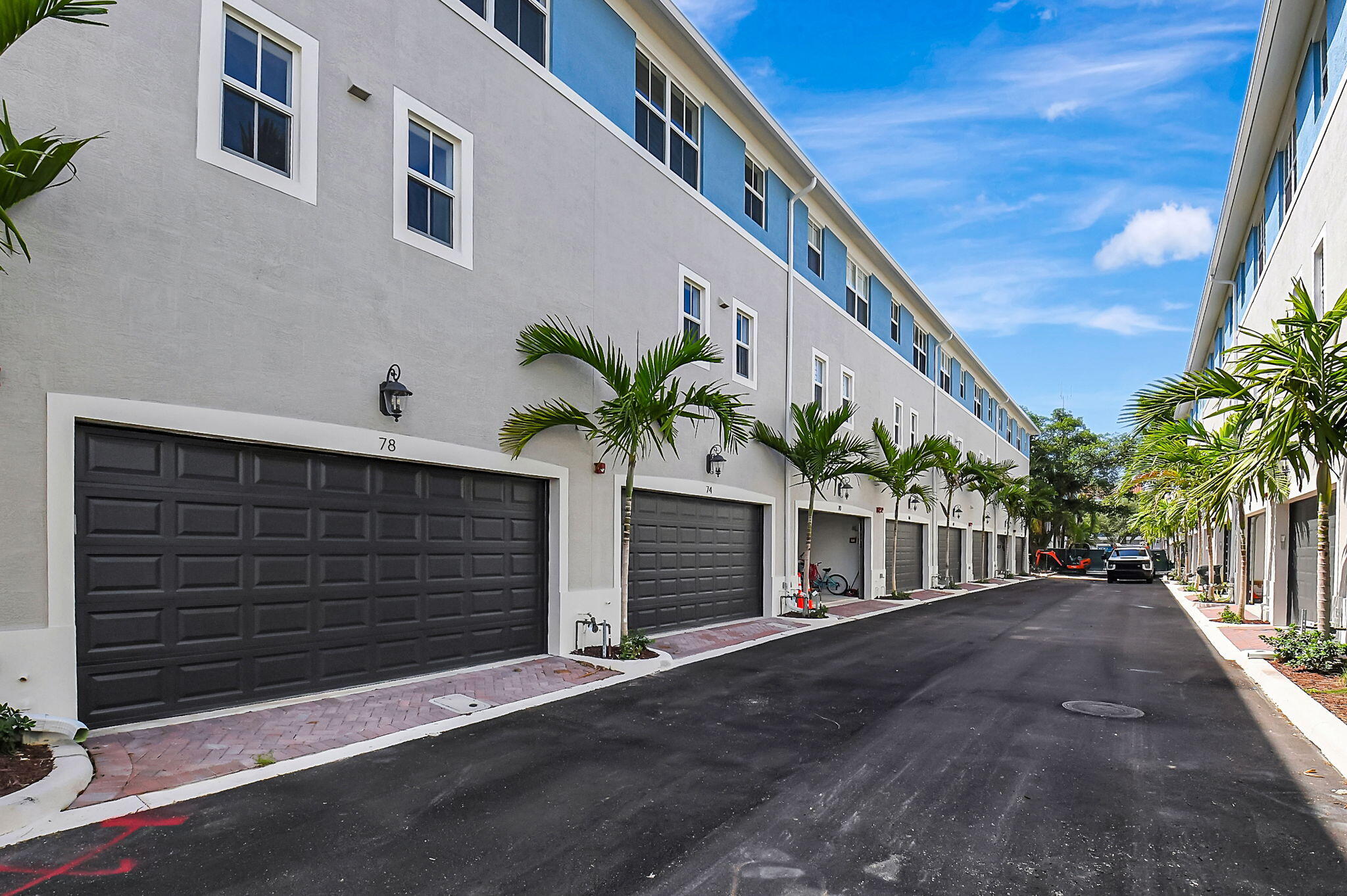 2 car garage accessed from the back