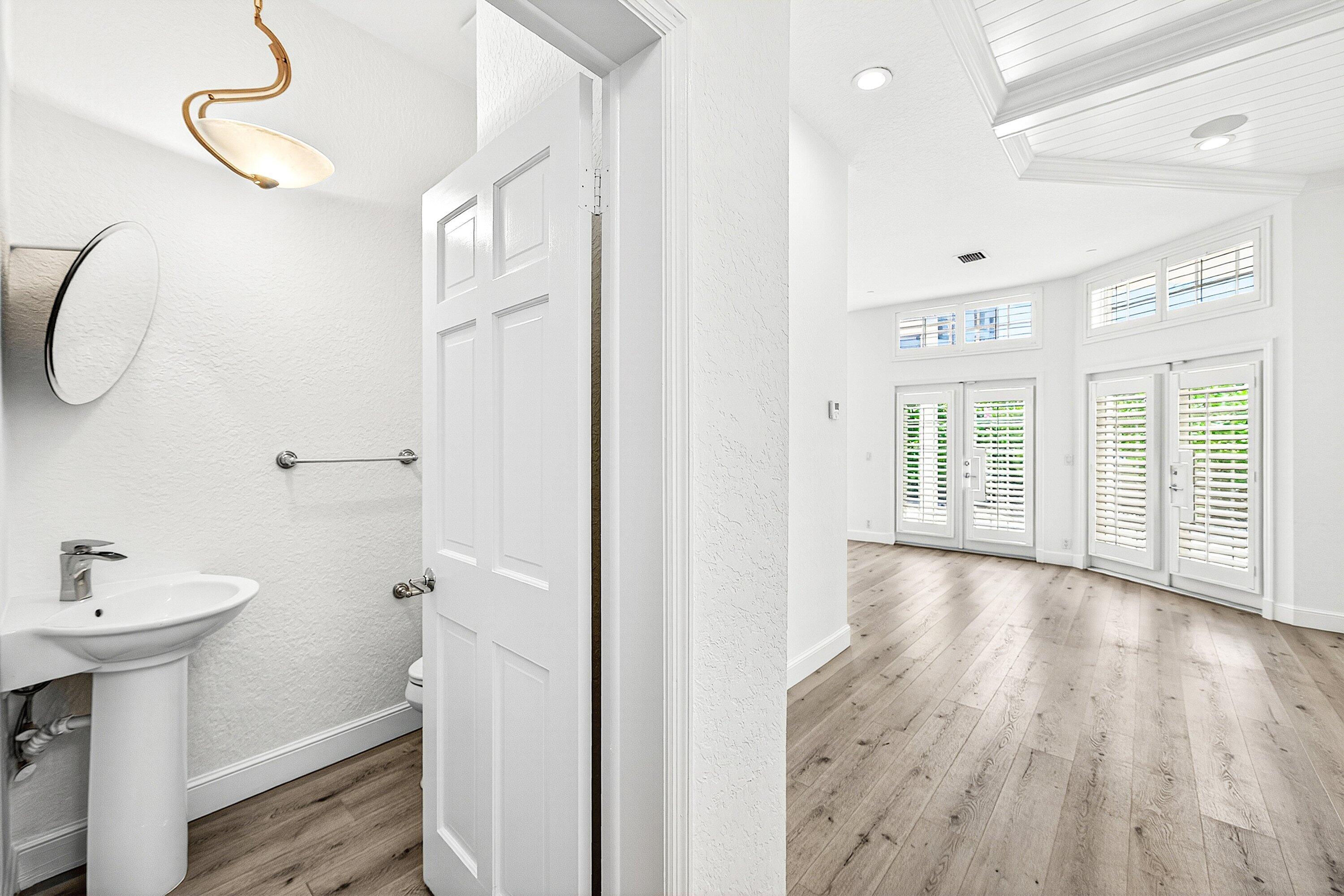 first floor powder room