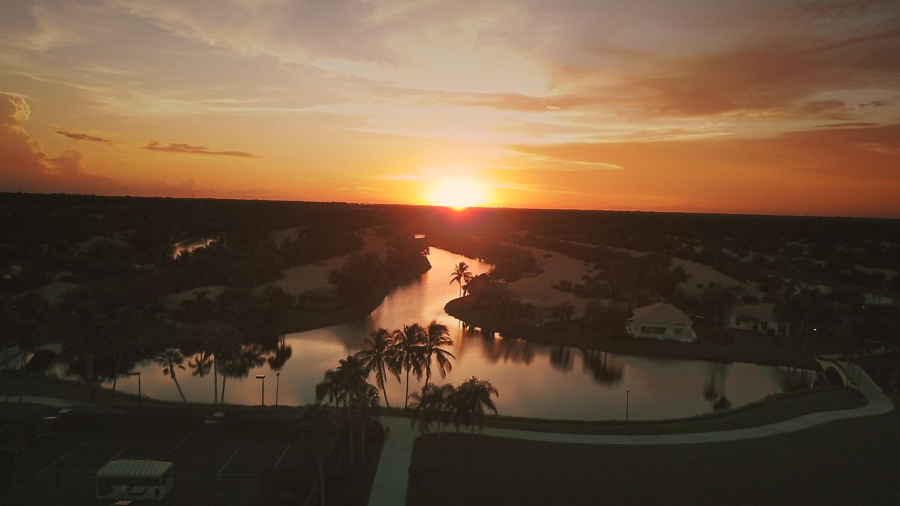 Aerial View Sunset