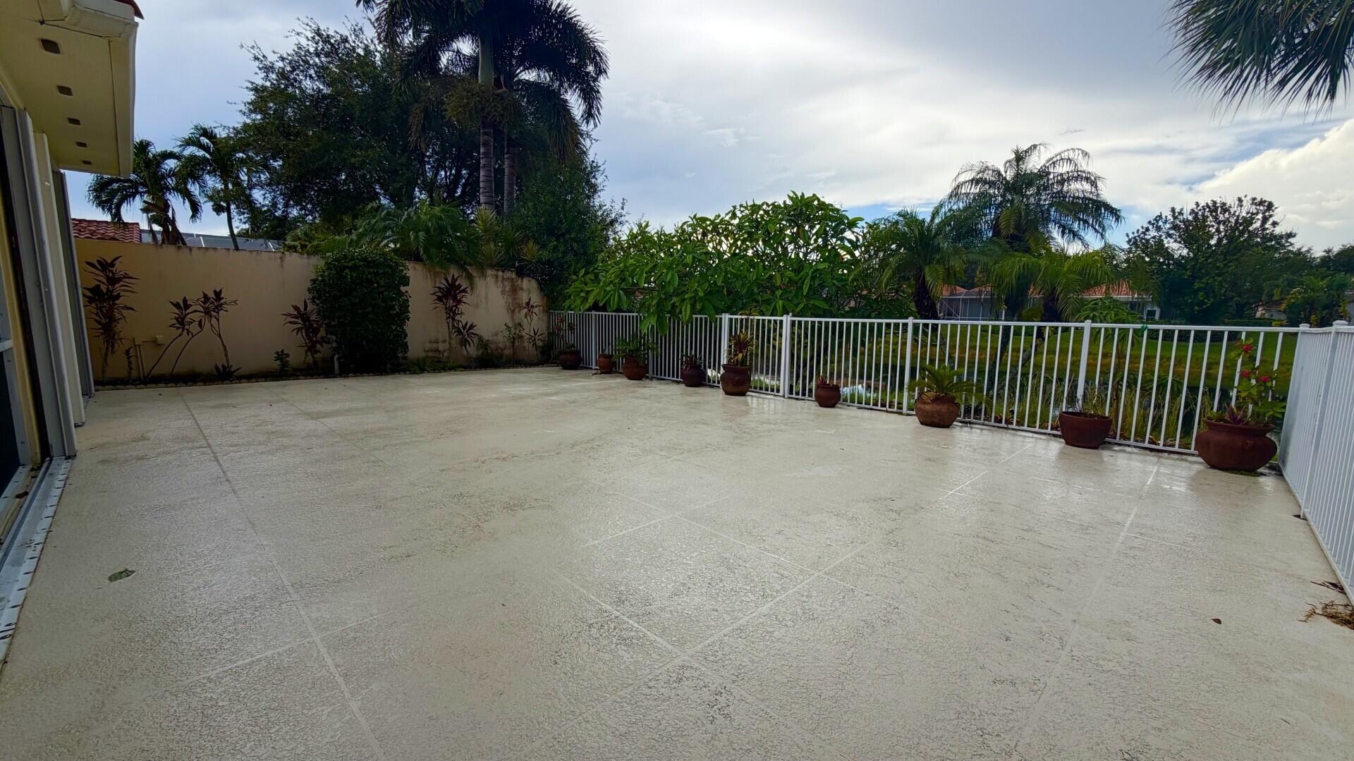Open Fenced Patio