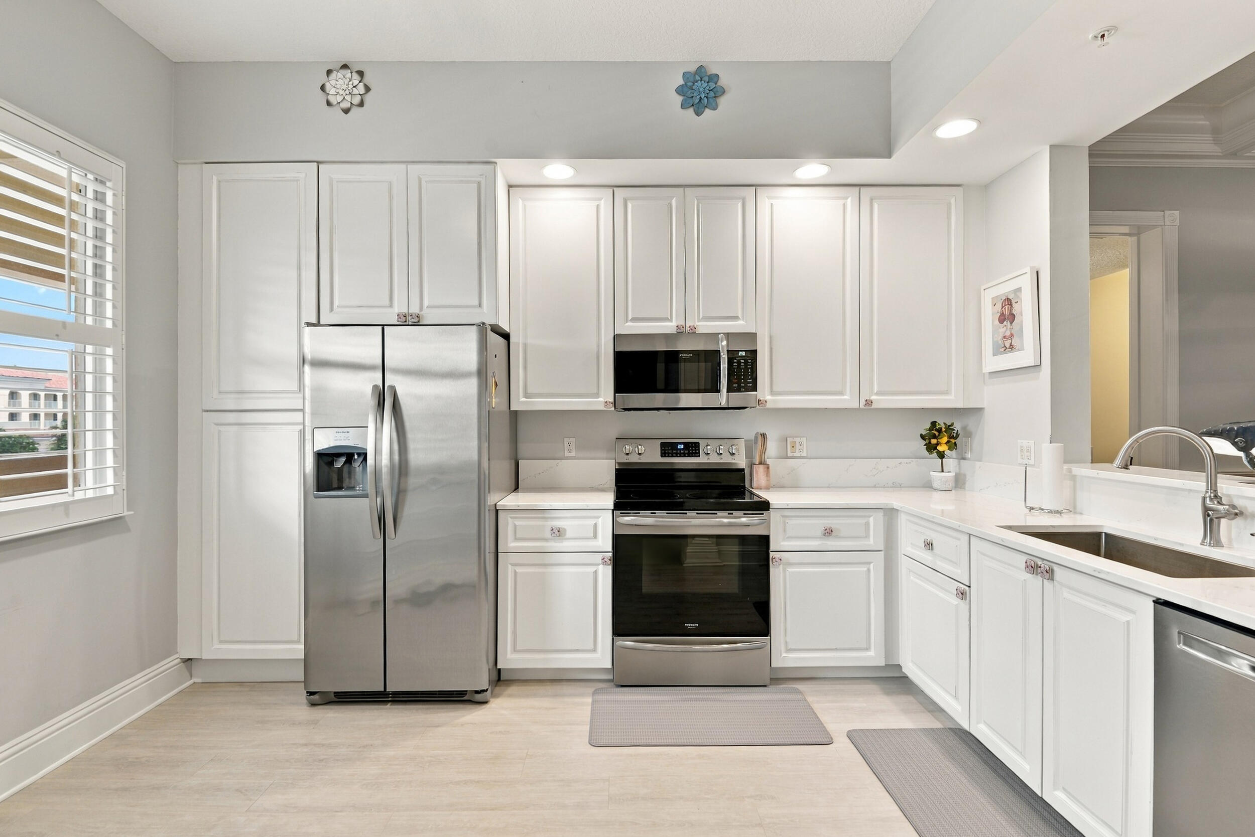 New counters and stainless appliances
