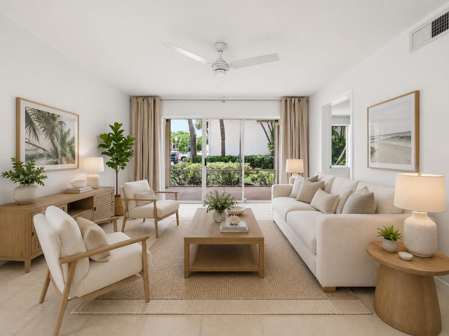 Virtually staged living room Virtually staged living room