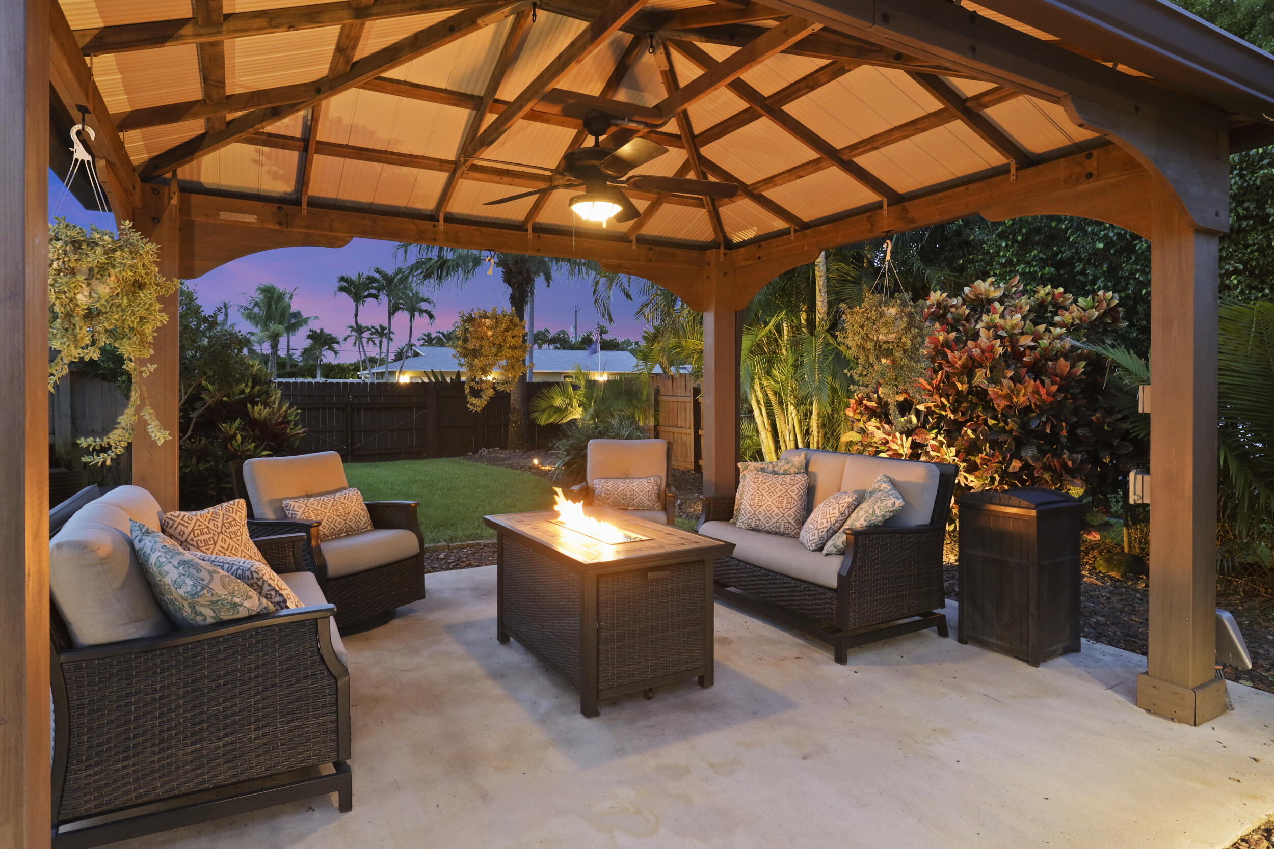 A built-in gazebo with electric offers a private, cozy space to relax and unwind. Beyond the pool is a space big enough to fit an RV, boat, golf simulator, guesthouse, or anything your mind can imagine.